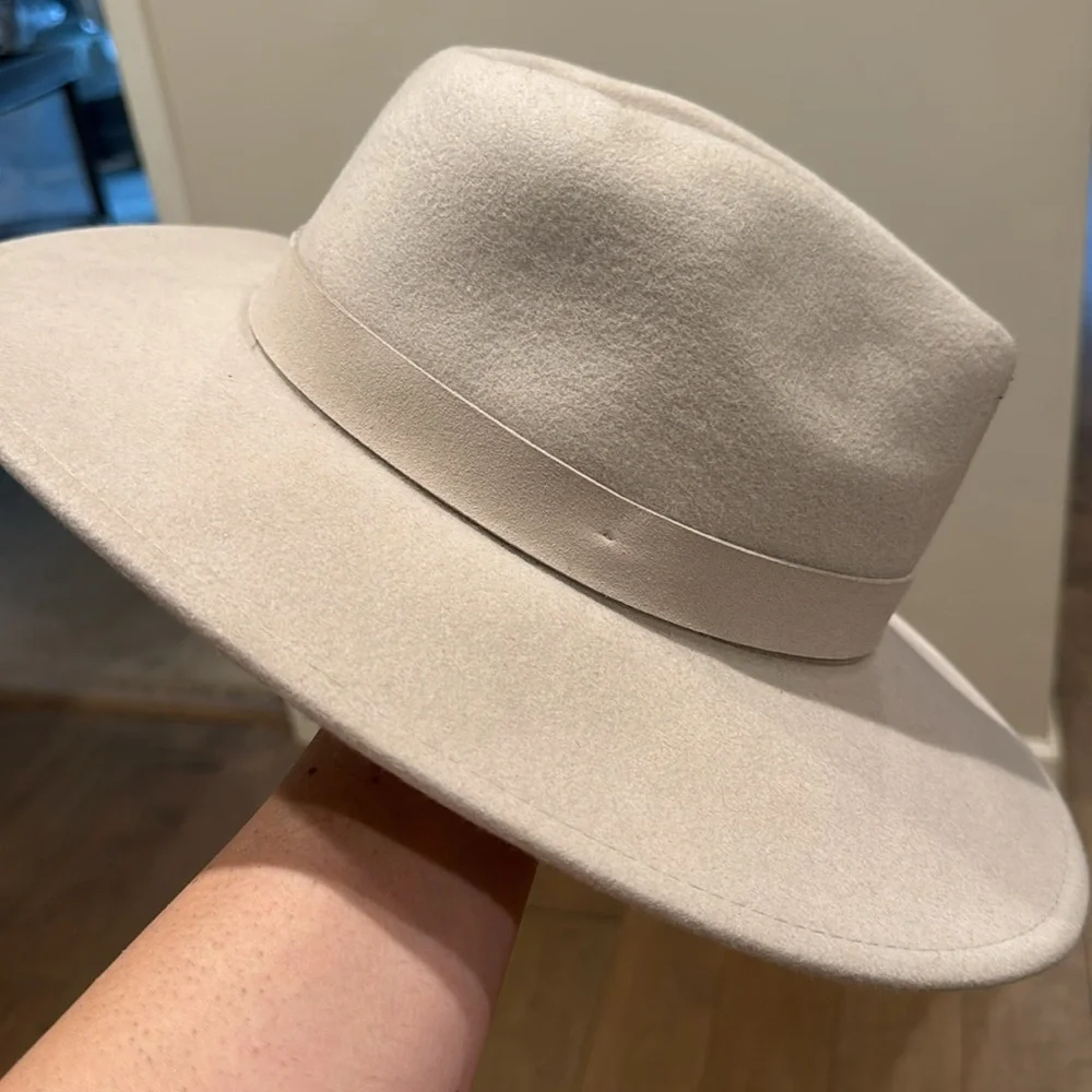 Free people 100% wool fall‎ fedora Western hat one size beige pink